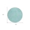 Homeroots 8' Aqua And Ivory Round Floral Washable Indoor Outdoor Area Rug 582322 - alternate 2