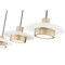 Z-Lite Ludo Matte White + Modern Gold 3 Light Linear Chandelier 829P12-3L-MW-MGLD-LE - alternate 2