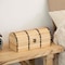 Vintiquewise Unfinished Vintage-Style Wooden Treasure Chest Dome Top Leather Bands & Front Latch QI004850 - alternate 2