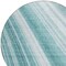 Homeroots 8' Teal Blue Turquoise And Aqua Round Striped Washable Indoor Outdoor Area Rug 615015 - alternate 2