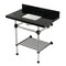 Kingston Brass 36-Inch Black Granite Console Sink with Acrylic Legs and Shelf, 8-Inch, 3-Hole KVPK36KASQB5 - alternate 1