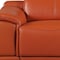 Homeroots 93in Orange and Silver Italian Leather Power Reclining Loveseat With Storage 720571 - alternate 2