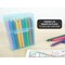 Lockermate By Bostitch Crayon Box with Hinged Lid & Snap Closure, Clear, Purple, & Green Plastic, 16-Pack (Colors May Vary) 24024-16 - alternate 2