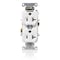 Leviton Duplex Outlet, White 20A 125V C5362-W - alternate 1