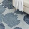 Homeroots 6' X 9' Navy Blue And Ivory Floral Indoor Outdoor Area Rug 550197 - alternate 2