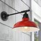 Jonathan Y Wallace 12.25" 1-Light Farmhouse Industrial Indoor/Outdoor Iron LED Victorian Arm Outdoor Sconce, Red JYL7615E - alternate 2