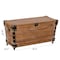 Vintiquewise Wooden Storage Trunk Bench with Wheels for Decorative Organization or Seating QI004860.L - alternate 2
