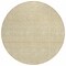 Homeroots 8' Gold And Ivory Round Geometric Washable Indoor Outdoor Area Rug 594463 - alternate 2
