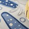 Homeroots 8' Navy Blue And Gray Round Starfish Indoor Outdoor Area Rug 546822 - alternate 2