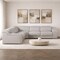 Homeroots Light Gray Italian Leather Power Reclining Curved Five Piece Corner Sectional With Console 544987 - alternate 2