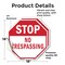 Signmission Stop No Trespassing, 18 inch X 18 inch, Vinyl Decal, 2PK OC-D-2PACK-18-265 - alternate 3