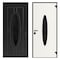 Vdomdoors Front Exterior Prehung Steel Door Ronex1277 Black Enamel Stainless Inserts Entry Metal Modern RONEX1277EXD-BLK-W36xH80-RH-I - alternate 2