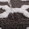 Lavish Home Bathroom Rug Long Non Slip Bath Mat with Trellis Pattern Extra Soft Absorbent Cotton Bath Mat Runner 67-0029-CH - alternate 2