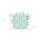 Homeroots 4" x 4" Light Green And White Geo Peel and Stick Removable Tiles 400415 - alternate 2