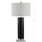 Jonathan Y Dallas 31.5" Ceramic LED Table Lamp, Black/Chrome JYL8021B - alternate 2