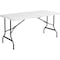 Iceberg IndestrucTable Classic BiFold Folding Table, Platinum Top, Charcoal Frame, 30in W x 96in L x 29in H 65473 - alternate 1