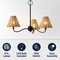 Jonathan Y Grady 27" 3-Light Coastal Farmhouse Adjustable Swooping Arm Metal w/Hand-Woven Rattan Shades LED Cha JYL9559C - alternate 2