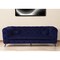 Homeroots 90" Blue Velvet Chesterfield Sofa With Silver Legs 491005 - alternate 2