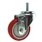 Service Caster 3.5 Inch SS Red Polyurethane Wheel Swivel 1/2 Inch Threaded Stem Caster SCC SCC-SSTS20S3514-PPUB-RED-121315 - alternate 1