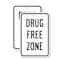 Signmission Drug Free Zone 2, 18'' X 24'' 2 Signs, Heavy Gauge Aluminum, 2PK A-1824-2PACK-2640 - alternate 1