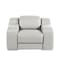 Homeroots 41" Light Gray Italian Leather Wall Hugger Recliner With USB 634541 - alternate 3