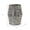 Homeroots Set of Two Gray Galvanized Metal Cylinder Floor Vases, 2PK 635604 - alternate 3