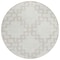 Homeroots 8' Ivory And Beige Round Geometric Washable Indoor Outdoor Area Rug 593776 - alternate 2