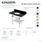 Kingston Brass 36-Inch Black Granite Console Sink with Acrylic Legs and Shelf, 8-Inch, 3-Hole KVPK3630KAB8 - alternate 2