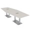 Skutchi Designs Hexagon Conference Table With Power Unit, 48 in W, 120 in L, Ivory HAR-HEX.IR-48X120-DOU-K458-ESIL - alternate 2