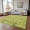 Homeroots 5' X 8' Artichoke Green And Fern Green Oriental Washable Indoor Outdoor Area Rug 582051 - alternate 2