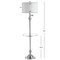 Jonathan Y Cora 60" Modern Metal LED Floor Lamp with Integrated Glass Side Table and Swing Arm, Chrome/Clear JYL3055B - alternate 2