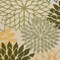 Homeroots 4' X 6' Ivory Green Blue And Yellow Floral Indoor Outdoor Area Rug 548154 - alternate 3