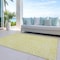 Homeroots 10' X 14' Yellow And Ivory Abstract Washable Indoor Outdoor Area Rug 599777 - alternate 2