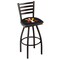 Holland Bar Stool Co 30" Blk Wrnkl Virginia Military Institute Swivel Bar Stool, Ladder Back L01430VAMilI - alternate 1