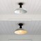 Jonathan Y Camila 14" 1-Light Classic Industrial Indoor/Outdoor Iron LED Semi Flush Mount, White/Black JYL7617A - alternate 2