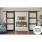 Sartodoors Sturdy Double Barn Door with, Lucia 2555 Matte Black with Clear Glass, 13FT Rail Hangers Heavy Set LUCIA2555DB-BLK-48 - alternate 2
