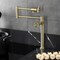 Kingston Brass Deck Mount Pot Filler Faucet with Knurled Handle, Brushed Brass KS4707RKZ - alternate 2