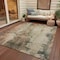 Homeroots 10' X 14' Olive Green And Ivory Abstract Washable Indoor Outdoor Area Rug 616183 - alternate 2