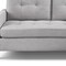 Homeroots 87" Light Gray Polyester Blend Sofa With Ottoman With Natural Legs 544961 - alternate 2