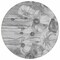 Homeroots 8' Gray Charcoal And Silver Round Floral Washable Indoor Outdoor Area Rug 582754 - alternate 3