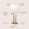 Jonathan Y Blaire 23.75" 2-Light Modern Farmhouse Metal LED Table Lamp w/USB Charging port, Adjustable Reading L JYL1144B - alternate 2