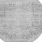 Homeroots 8' Gray And Ivory Round Oriental Washable Indoor Outdoor Area Rug 605117 - alternate 2