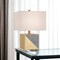 Homeroots 18" Gray and Gold Concrete Table Lamp With White Shade 524317 - alternate 2