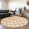 Homeroots 8' Peach And Ivory Round Polka Dot Washable Indoor Outdoor Area Rug 614931 - alternate 2