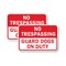 Signmission No Trespassing Guard Dogs On Duty, 18'' X 24'' 2 Signs, Heavy Gauge Aluminum, 2PK A-1824-2PACK-2785 - alternate 1