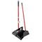 Libman Lobby Broom and Dust Pan, 10 in Sweep Face, 4-1/2 in L Trim, PET Bristle, 40-1/2 in L, Steel 919 - alternate 1