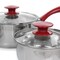 Gibson Home Crawson 7 Piece Stainless Steel Cookware Set in Chrome with Red Handles 127768.07 - alternate 2