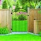 Nuvo Iron 45in Wx68in H Benitoite Gate, 48in W Opening, Self Close Hardware w/Double Side Handle and 2x2 Hinges IBG04568 - alternate 2
