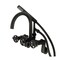 Kingston Brass 7-Inch Adjustable Wall Mount Clawfoot Tub Faucet, Matte Black AE8150CG - alternate 1