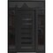 Vdomdoors Aluminum Door Iron 0188 Black Entry Steel Metal Classic Painted 64 x 92 (16+36+16 x 80+12)-Left Ins IRON0188EXD-BLK-W16+36+16xH80+12-LH-I - alternate 1